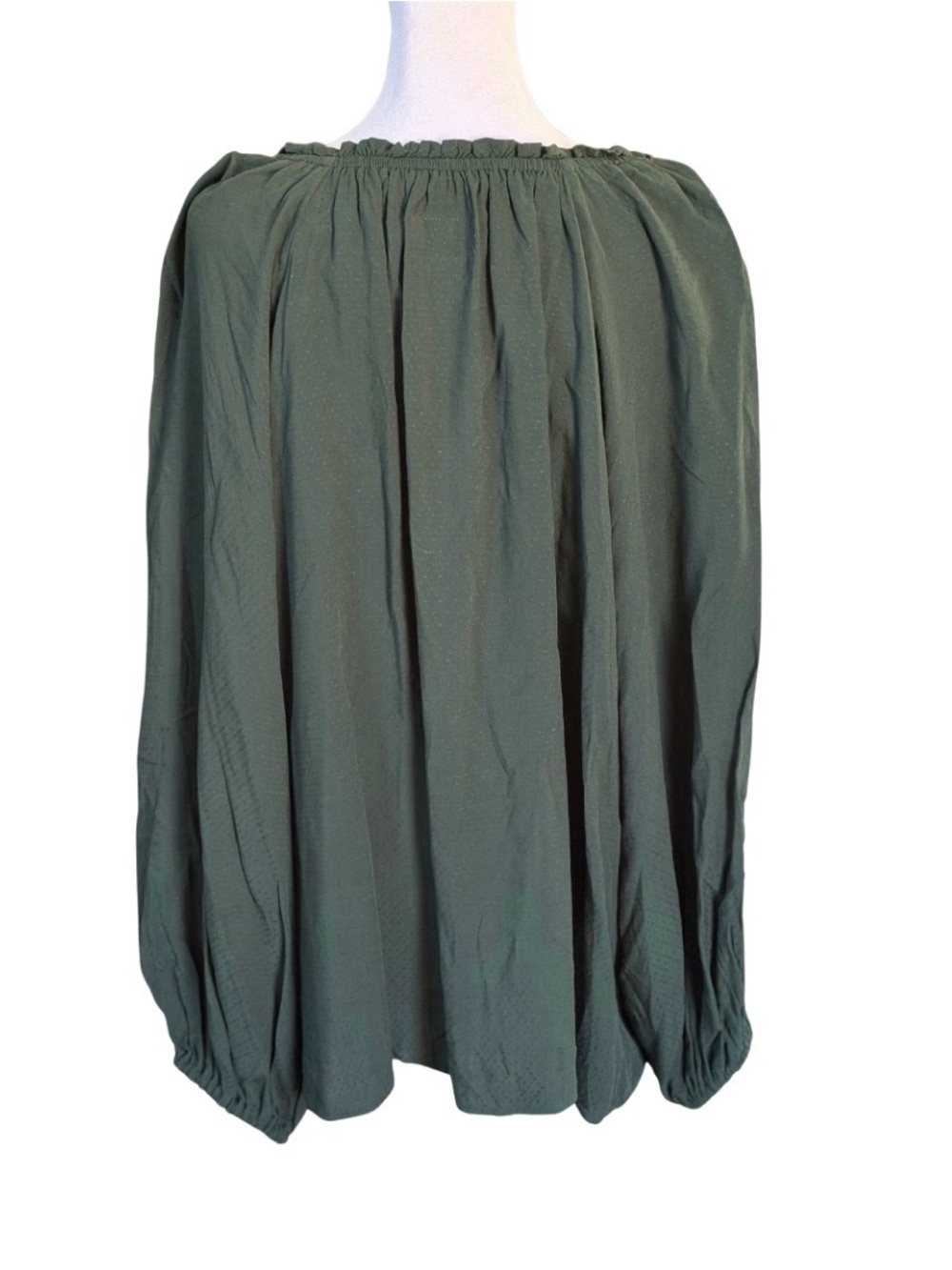 Old Navy 3X Olive Green Peasant Blouse - Picture 2 of 4